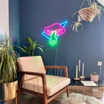 Neon Verlichting Champignon Mushroom Neon Sign Op De Muur